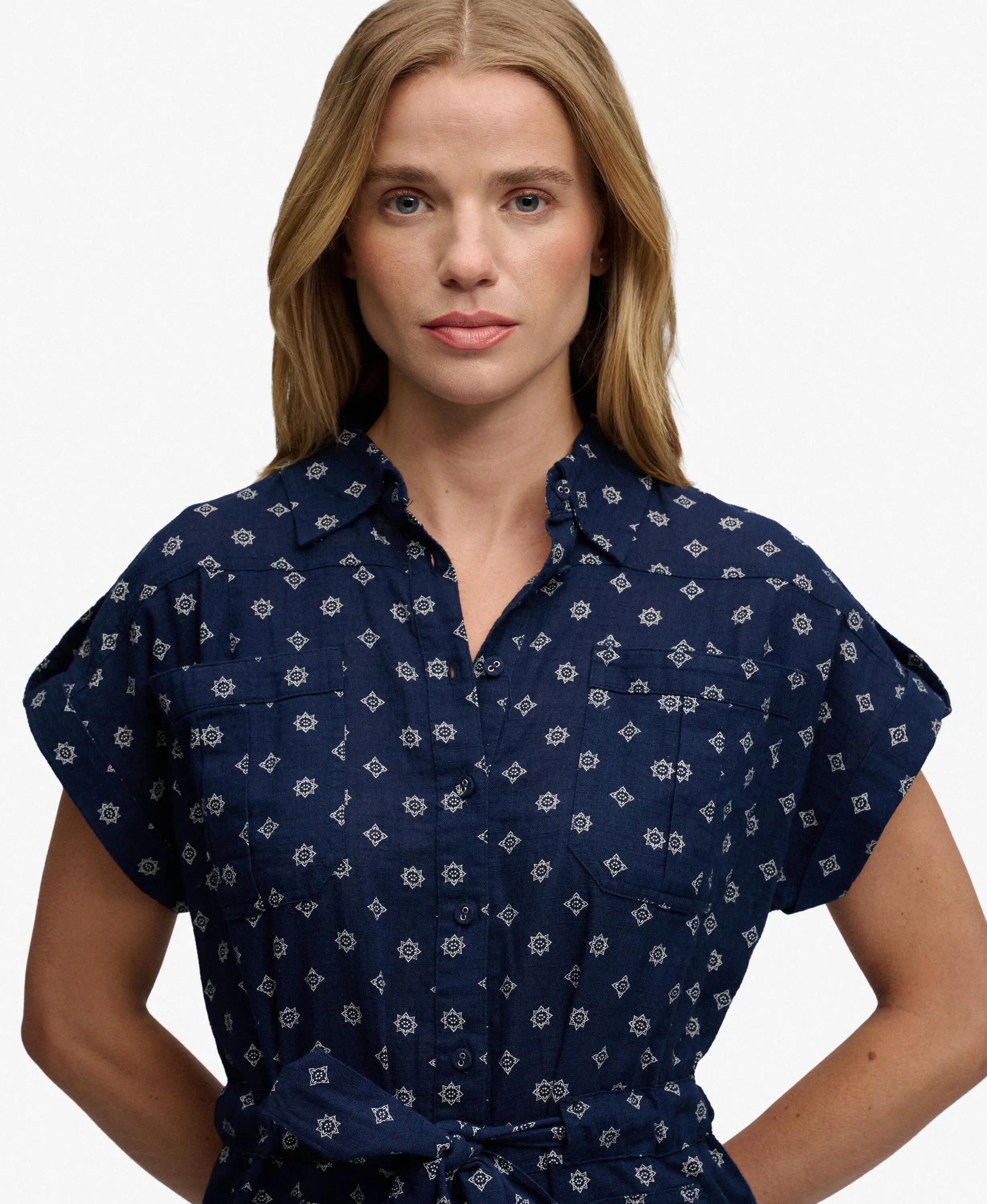 superdry Macacão utilitário com cinto - Eclipse Navy Geo 4/7