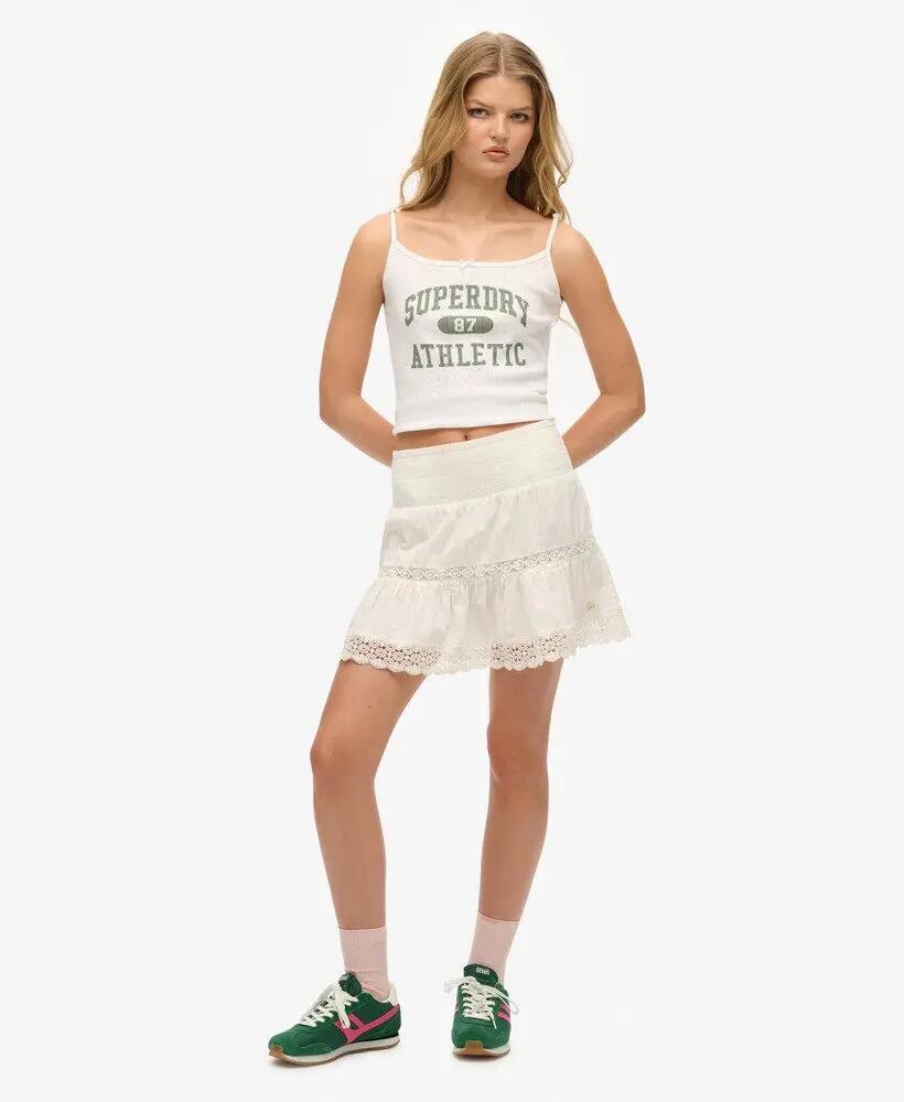 superdry Gonna Mini Ibiza in Pizzo – 100% Cotone, stile vintage 4/7