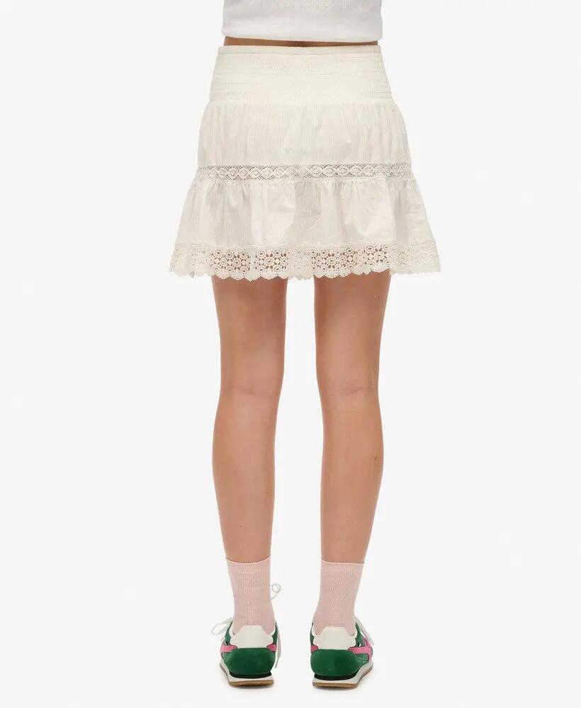 superdry Gonna Mini Ibiza in Pizzo – 100% Cotone, stile vintage 3/7