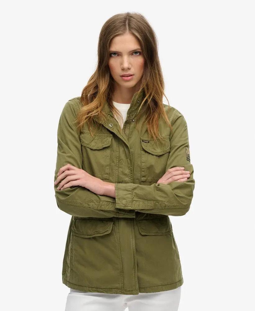 superdry Casaco St Tropez M65 militar adornado Dark Khaki 5/7