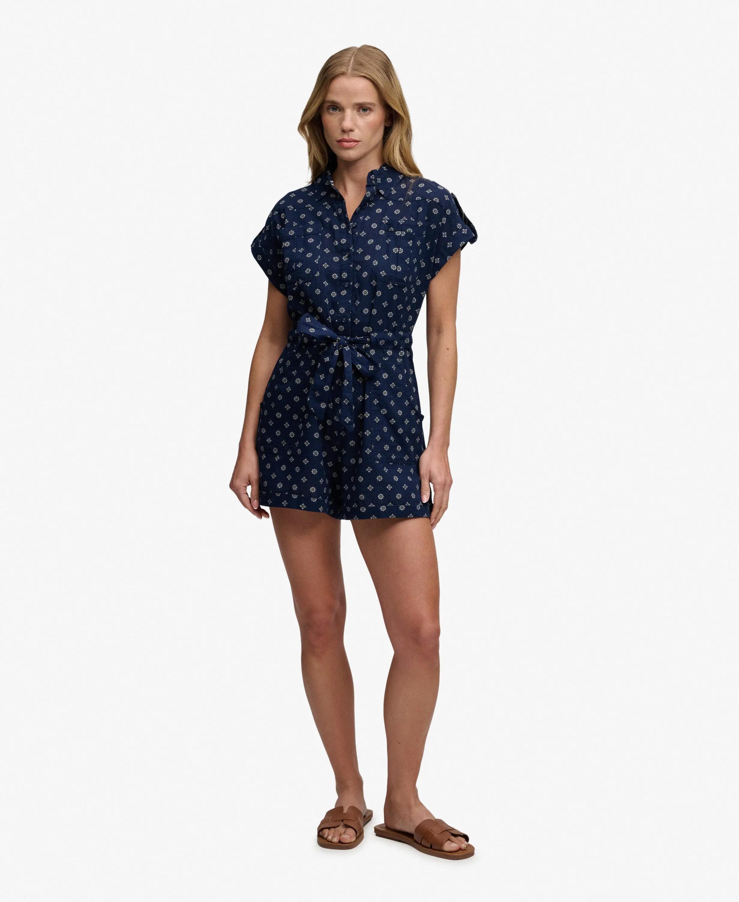 superdry Macacão utilitário com cinto - Eclipse Navy Geo 3/7