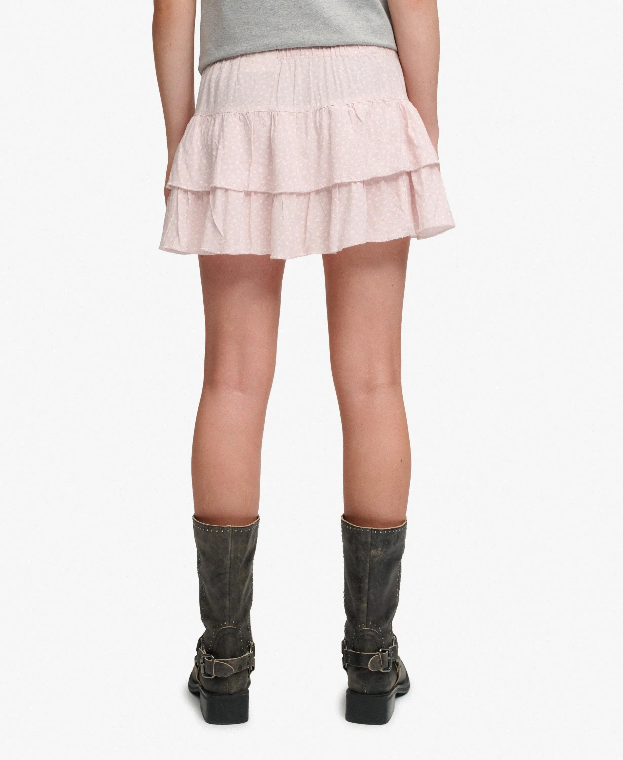 superdry Saia mini às camadas estampada em viscose 4/7