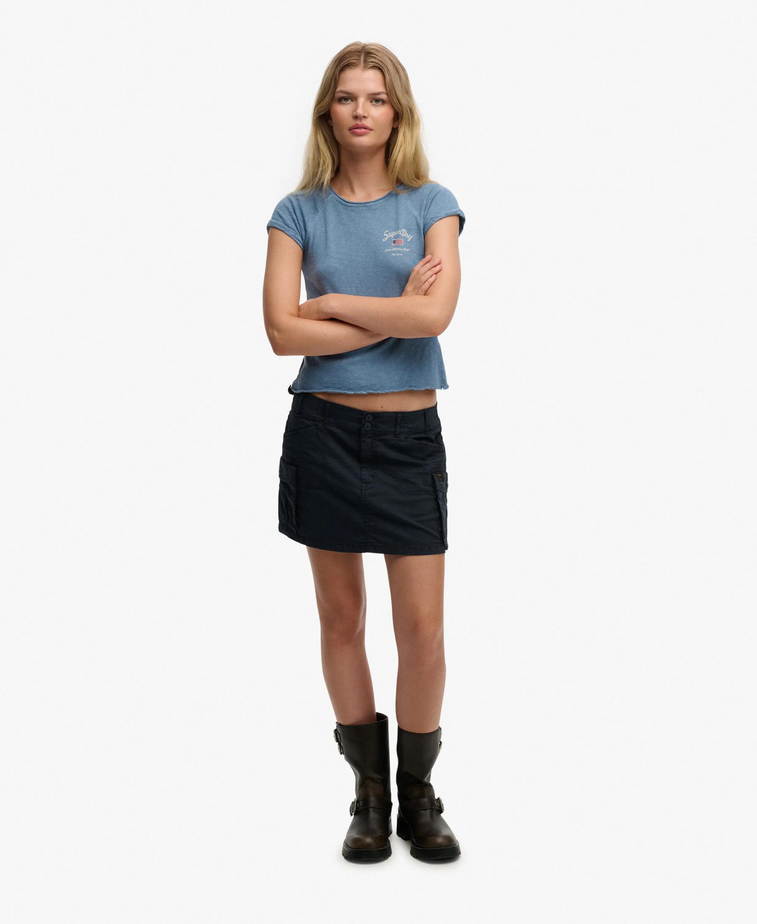 superdry Mini-saia Cargo em algodão elástico — Eclipse Navy 2/7