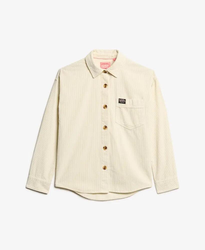 superdry Overshirt in velluto a coste Chunky Cord Birch 7/7
