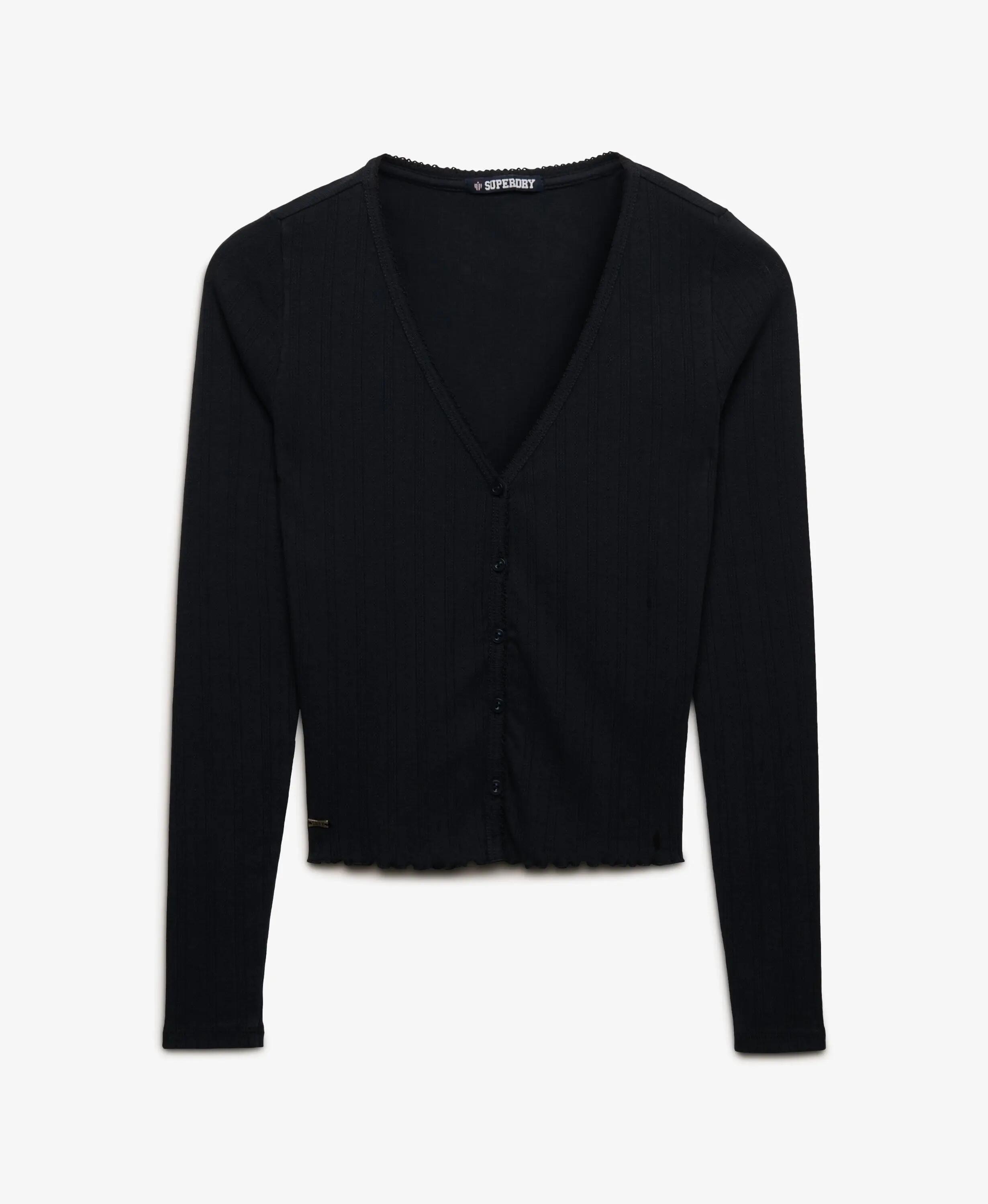 superdry Cardigan Athletic Essential Pointelle in cotone biologico – ECLIPSE 7/7