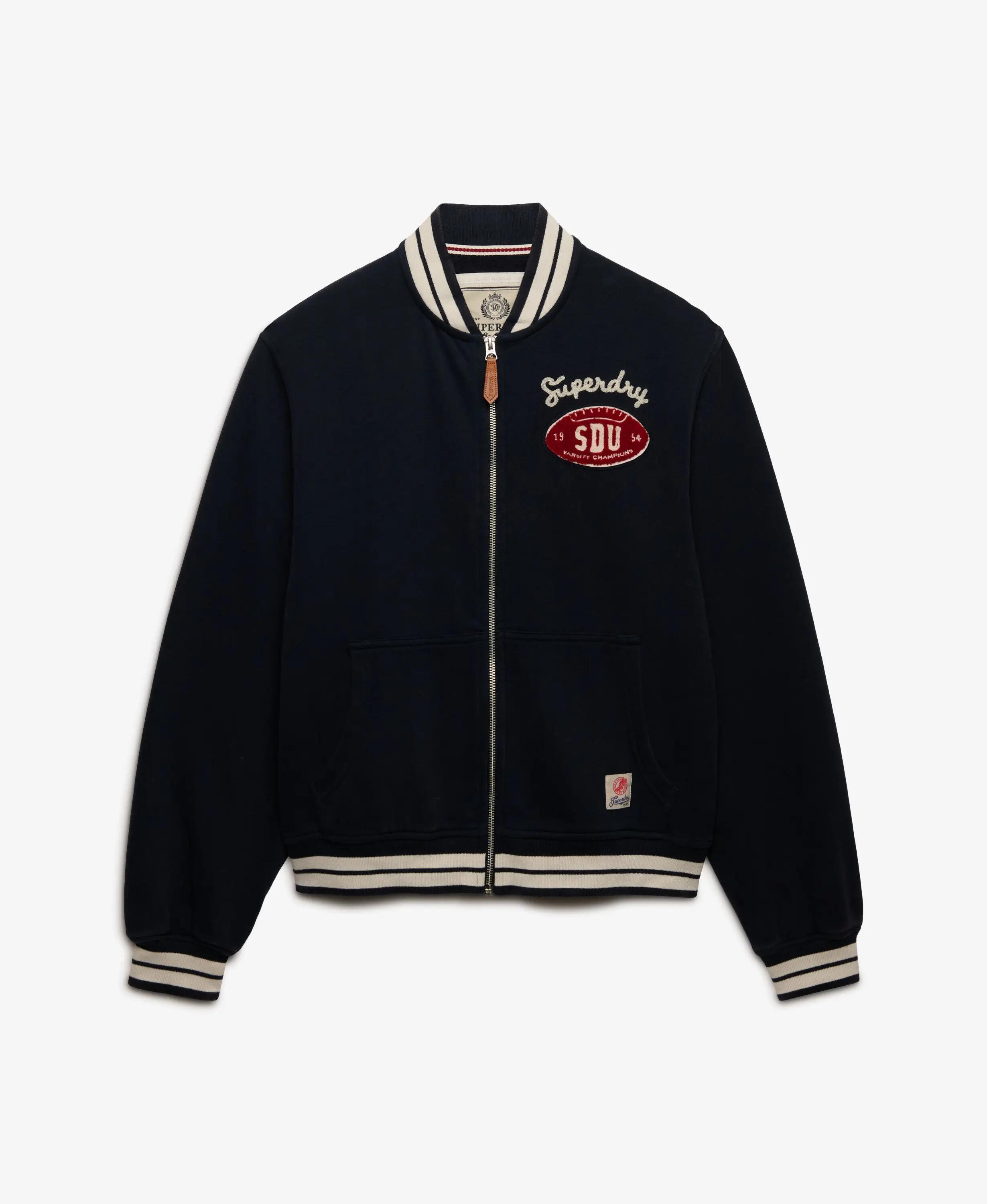 superdry Country Club Jersey Bomber Jacket – bomber in jersey, vestibilità boxy 7/7