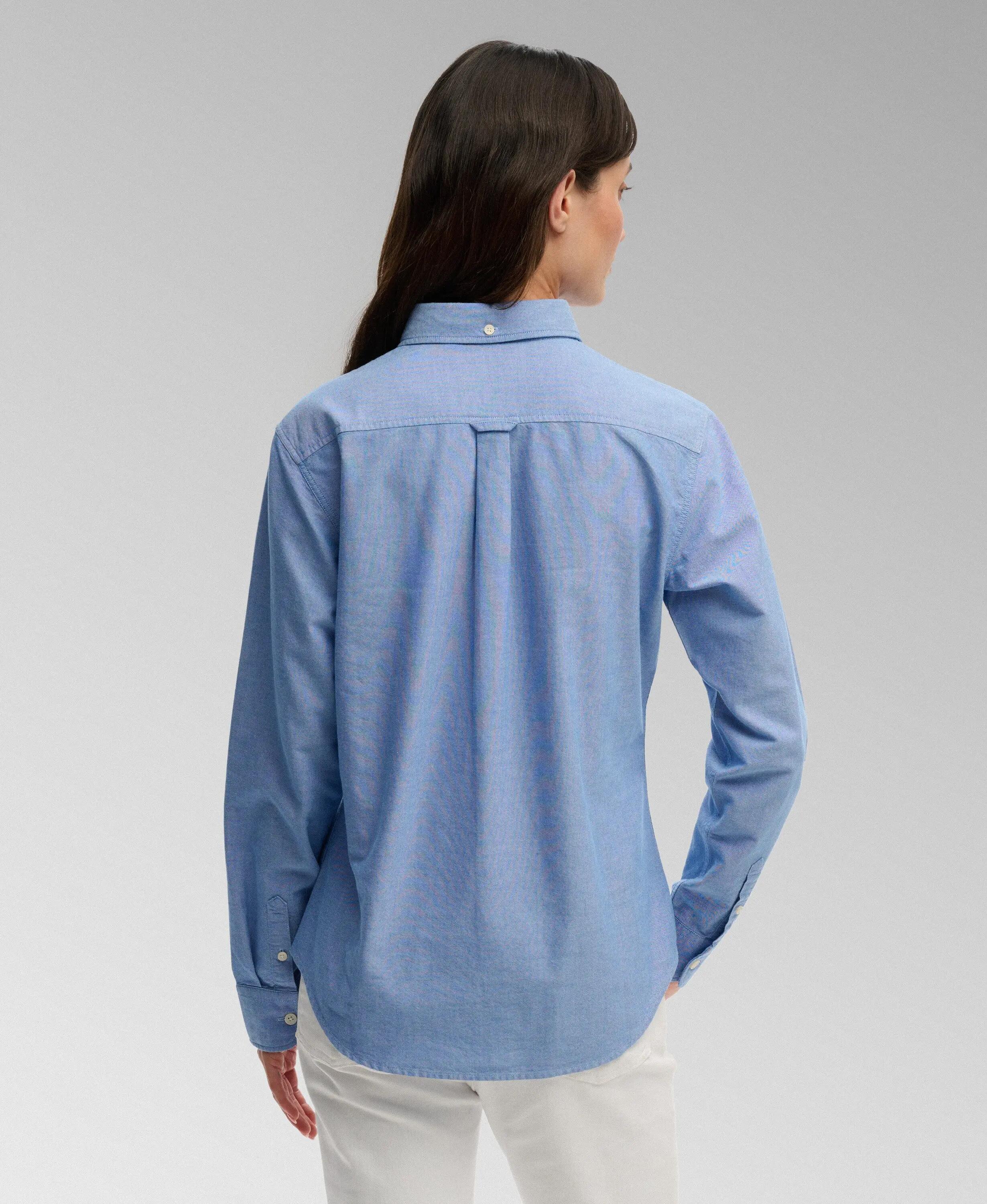 superdry Camicia Slim Oxford maniche lunghe in cotone – AZURE BLUE CHAMBRAY 5/7