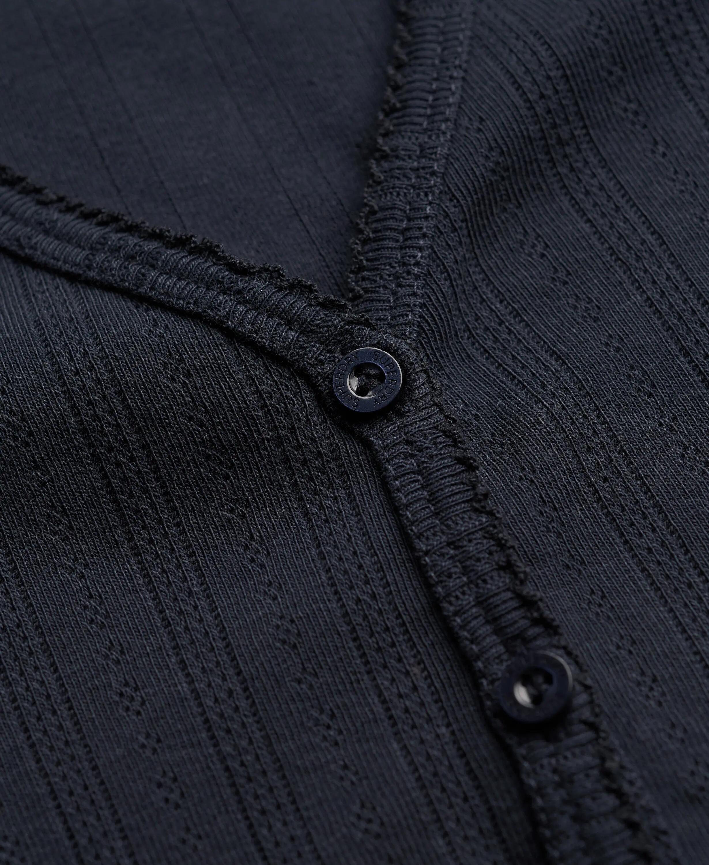 superdry Cardigan Athletic Essential Pointelle in cotone biologico – ECLIPSE 6/7