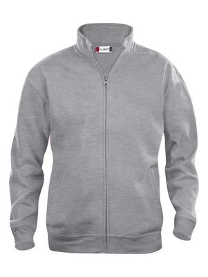 Clique basic cardigan junior in sweatshirt stof grijs mélange – grey melange