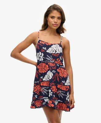 Superdry mini beach cami dress met kant - hawaiian navy