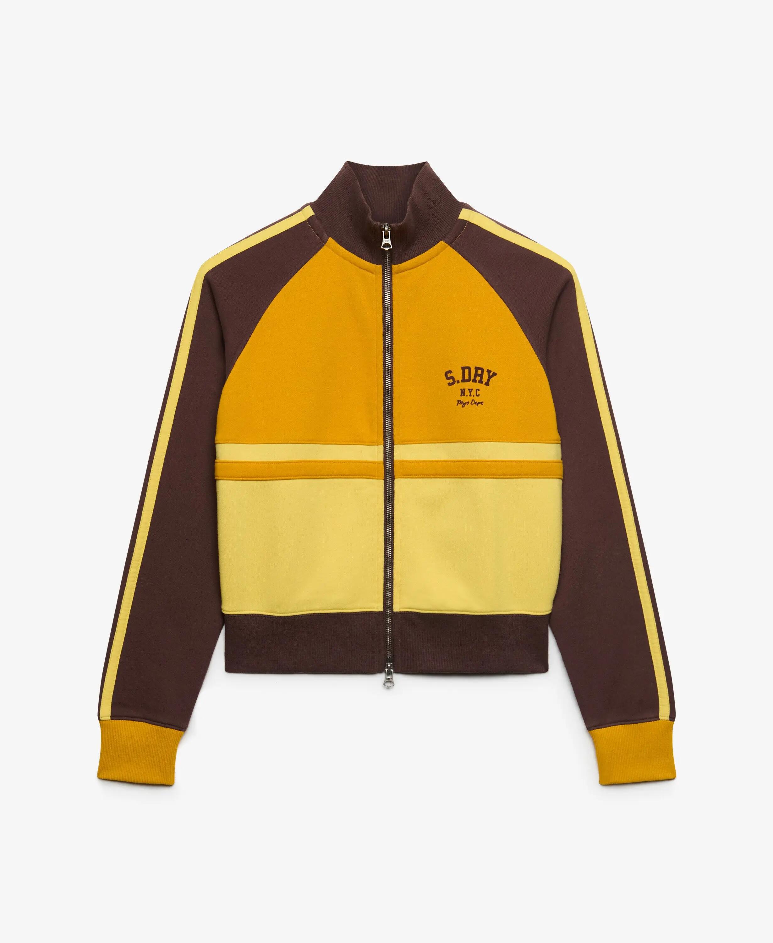 superdry Cult Zip Through Track Top Sportliche Zipjacke im Colourblock – French 7/7