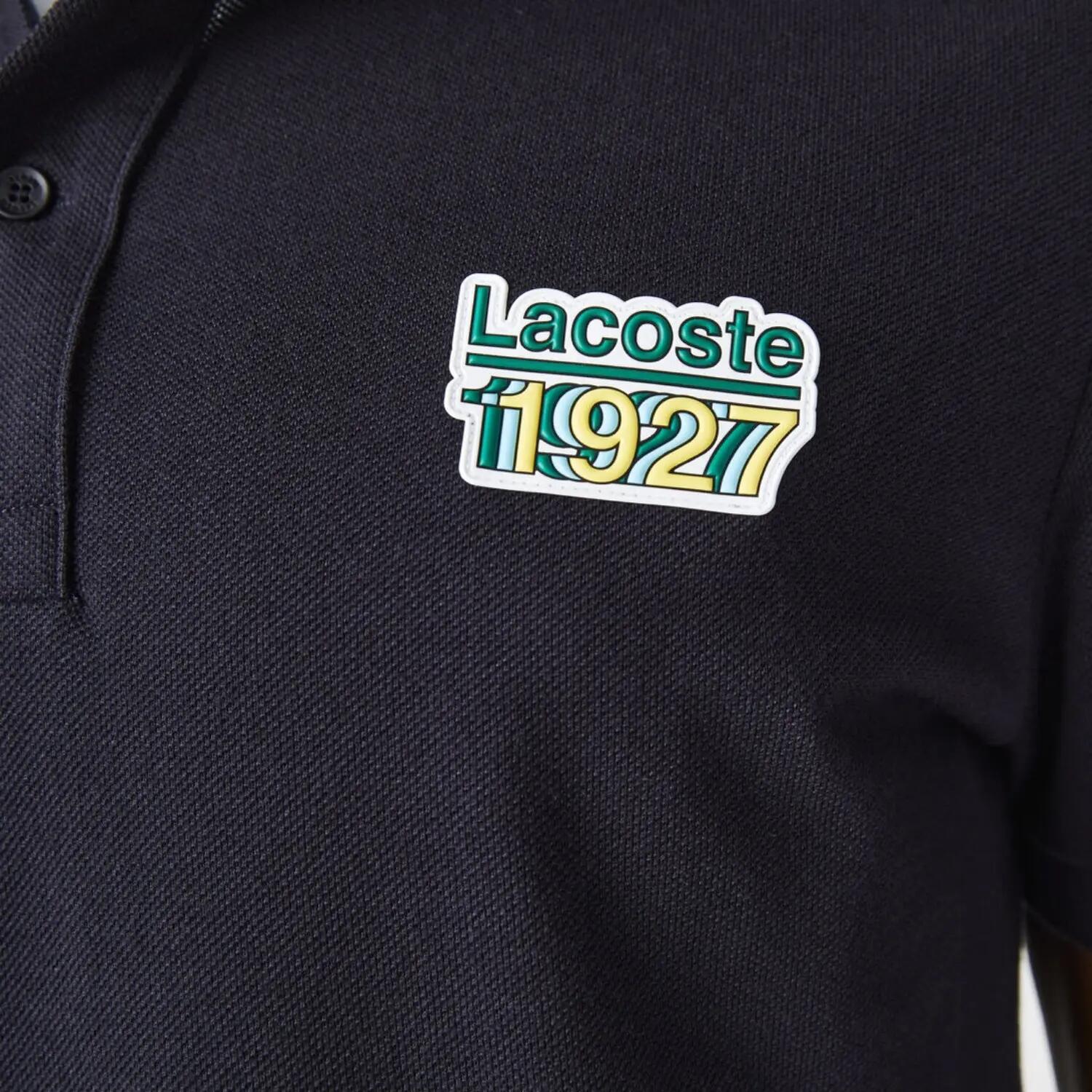 Polo Lacoste da Uomo in Cotone Regular Fit Blu Navy 5/5