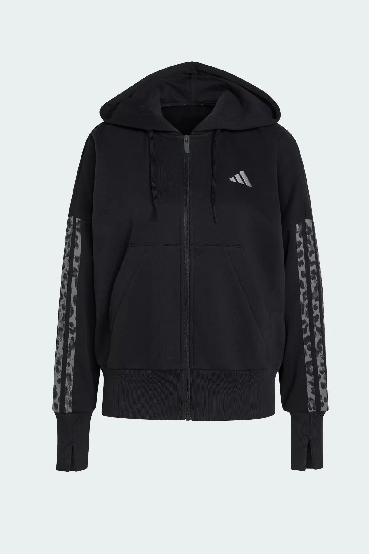 Damska bluza z kapturem zapinana na zamek adidas Essentials 3-Stripes 4/6