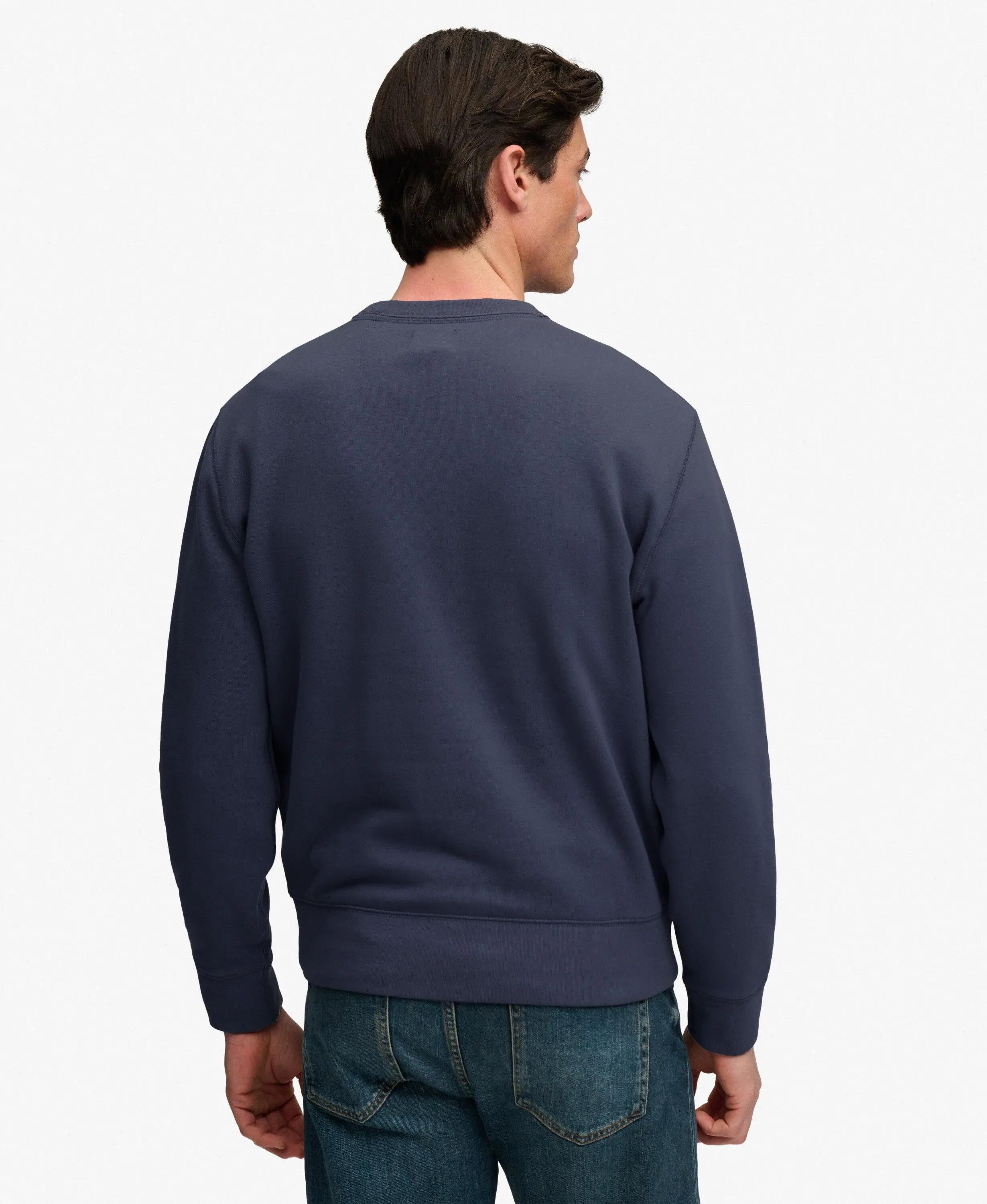 superdry Felpa Essential Stacked Logo Crew – vestibilità relaxed – SOFT NAVY 5/7