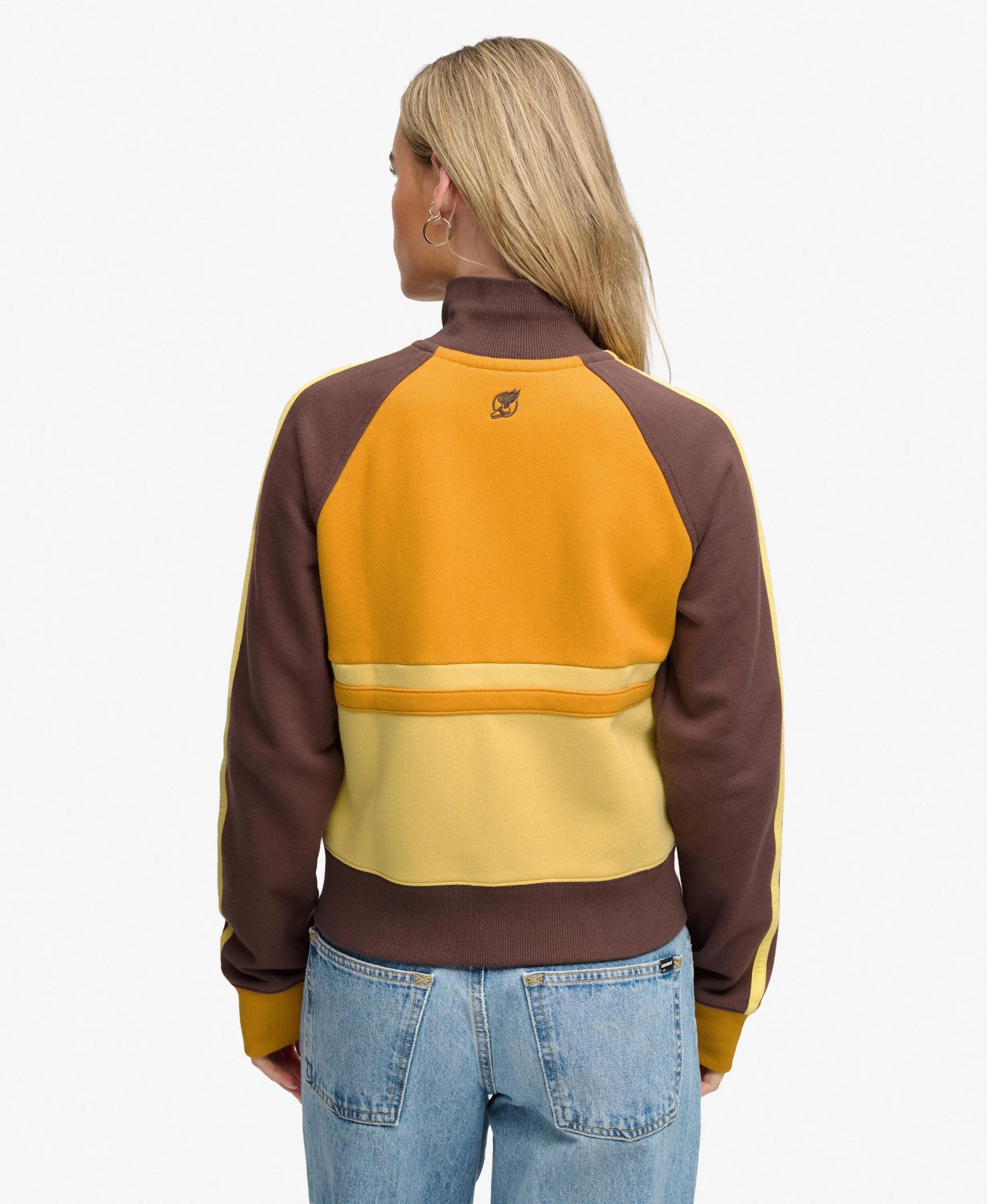 superdry Cult Zip Through Track Top Sportliche Zipjacke im Colourblock – French 5/7