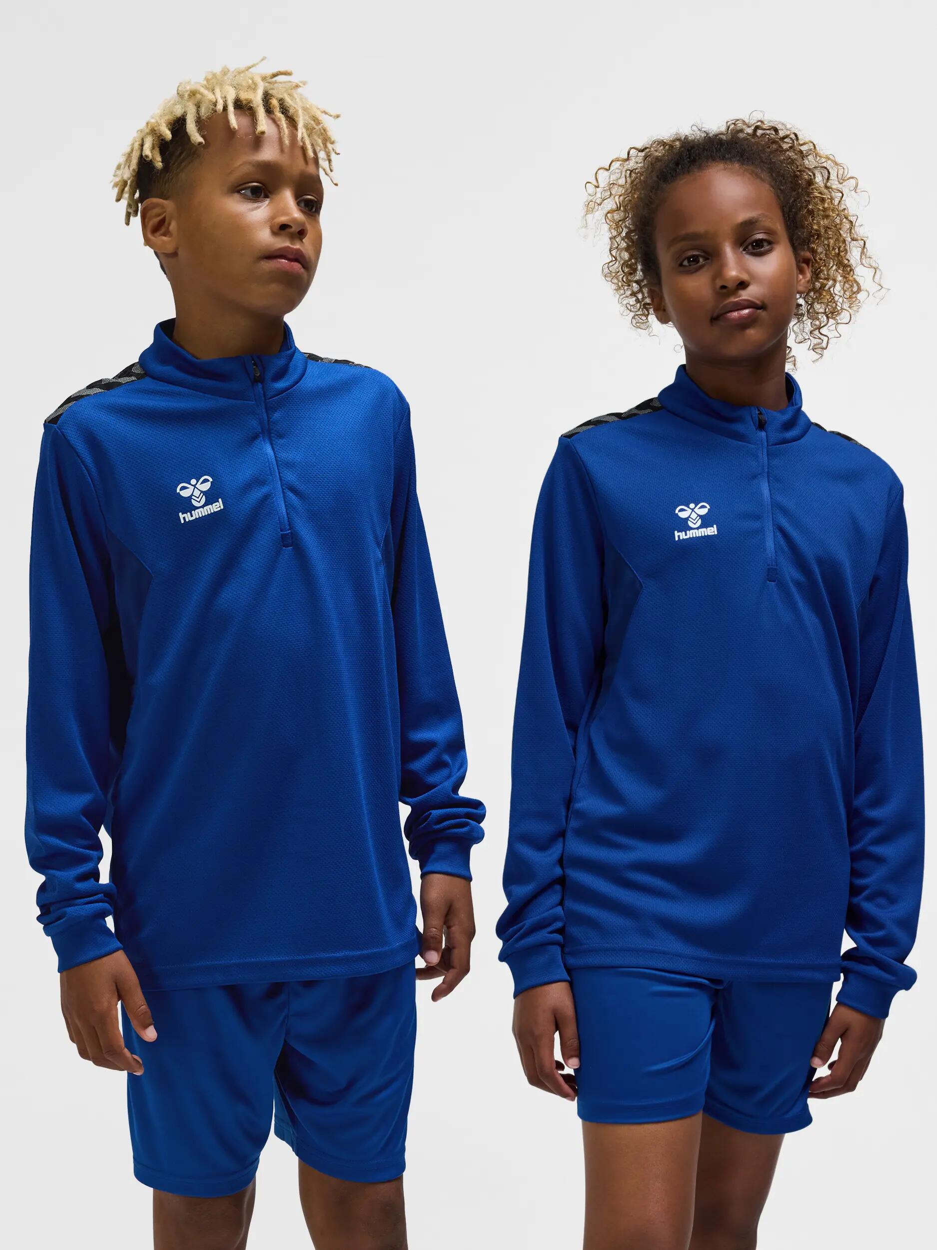 hummel Felpa Half Zip bambino in poliestere TRUE BLUE 5/6