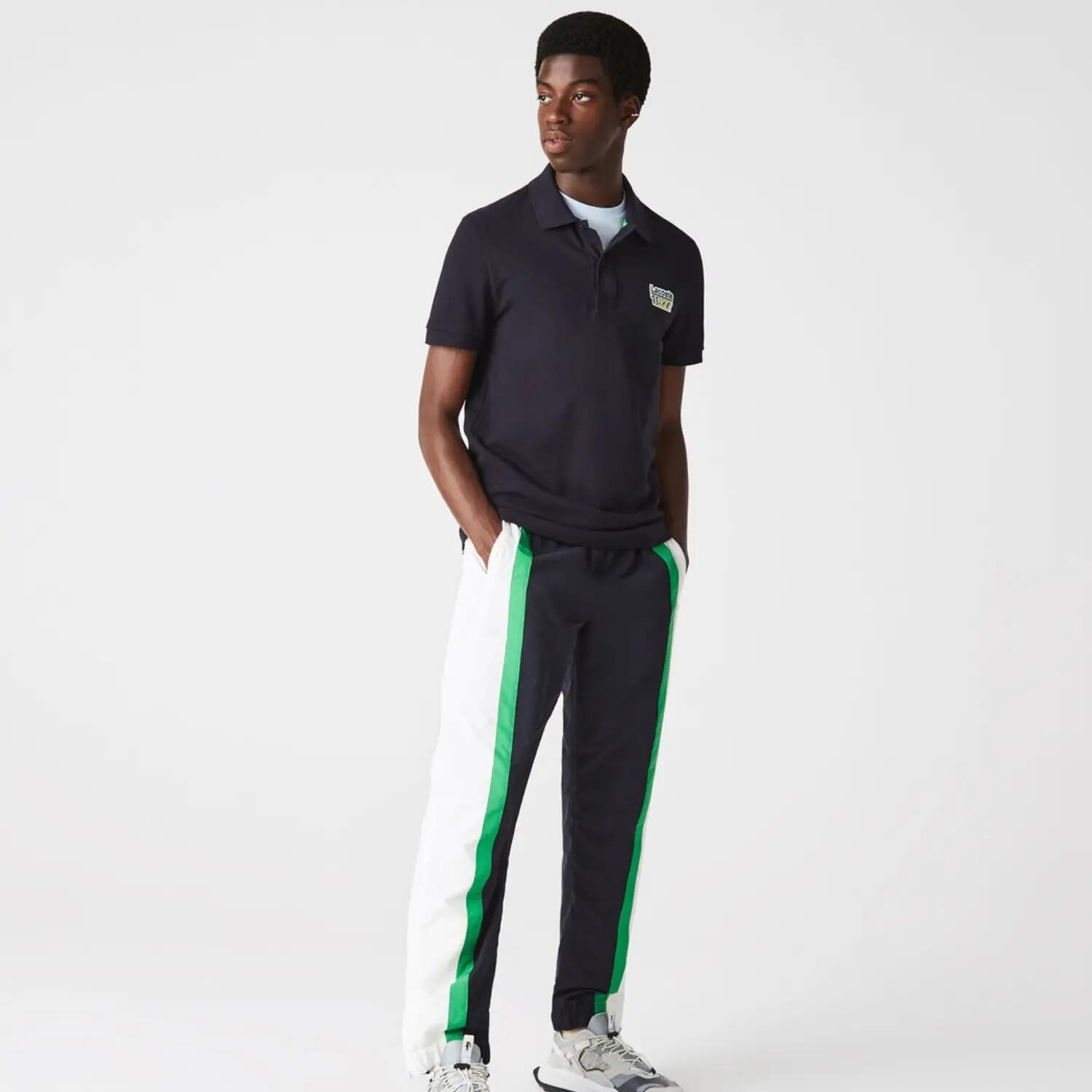 Polo Lacoste da Uomo in Cotone Regular Fit Blu Navy 3/5