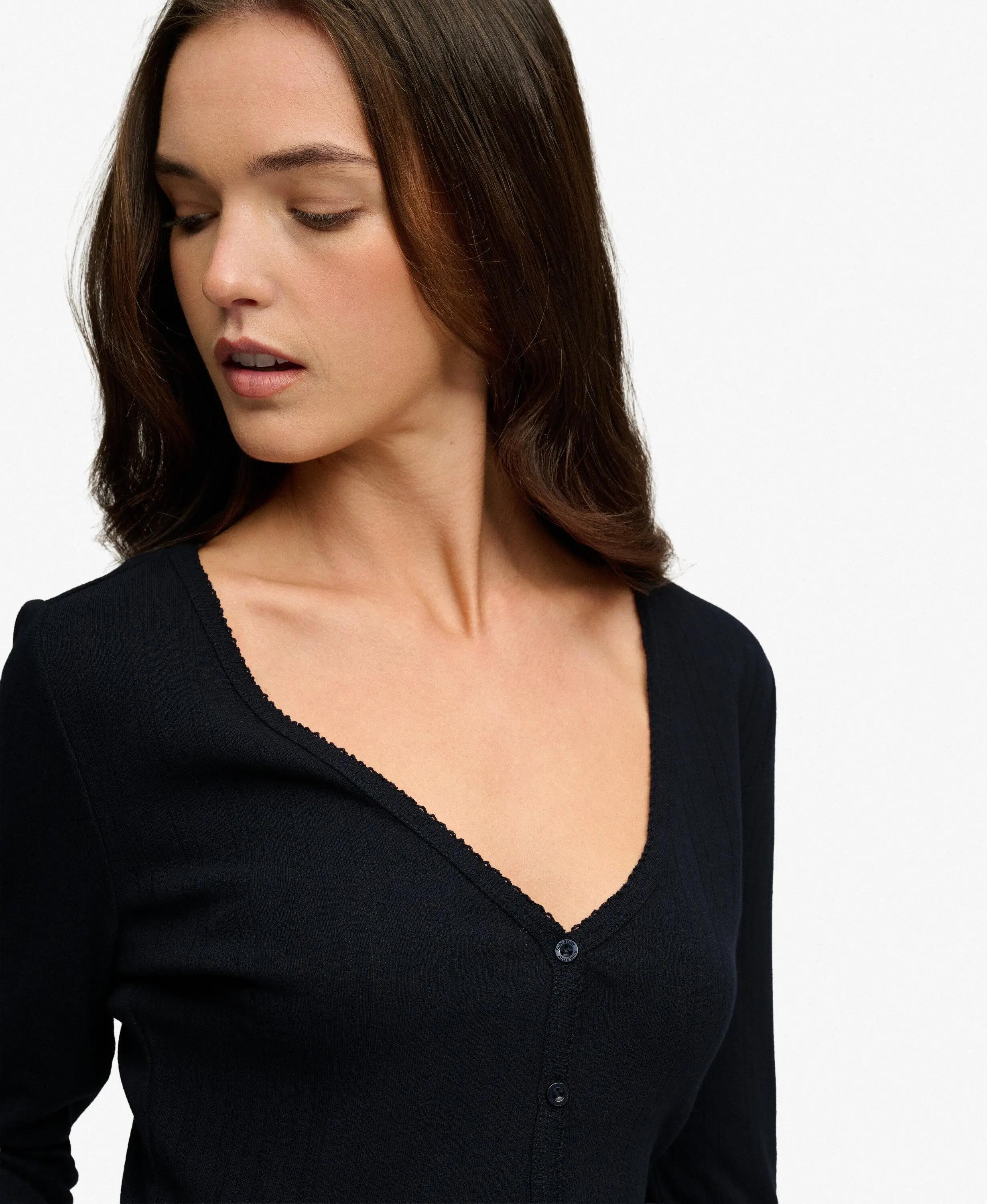 superdry Cardigan Athletic Essential Pointelle in cotone biologico – ECLIPSE 2/7