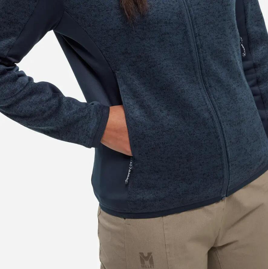 Veste Polaire Randonnée Femme Millet "CHAMONIX KNIT JKT W" L Bleu 3/5