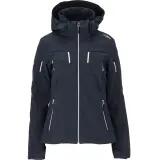 cmp Giacca Donna Zip con Cappuccio Blu/Bianco in Poliestere Elastico 4/4