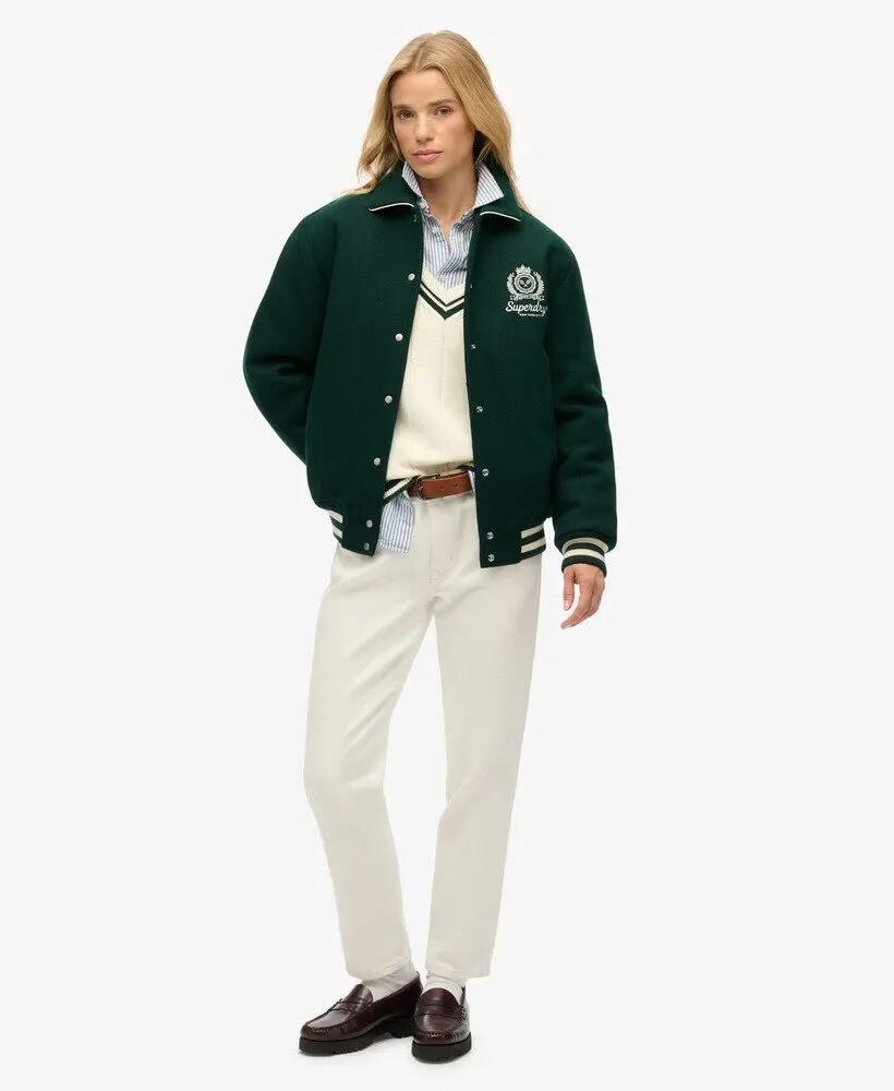 superdry Bomber Country Club z Wełnianej Mieszanki 4/7