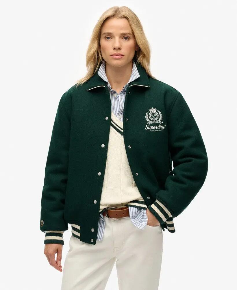 superdry Bomber Country Club z Wełnianej Mieszanki 3/7