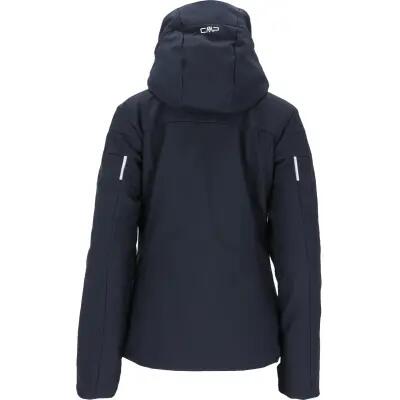 cmp Giacca Donna Zip con Cappuccio Blu/Bianco in Poliestere Elastico 2/4