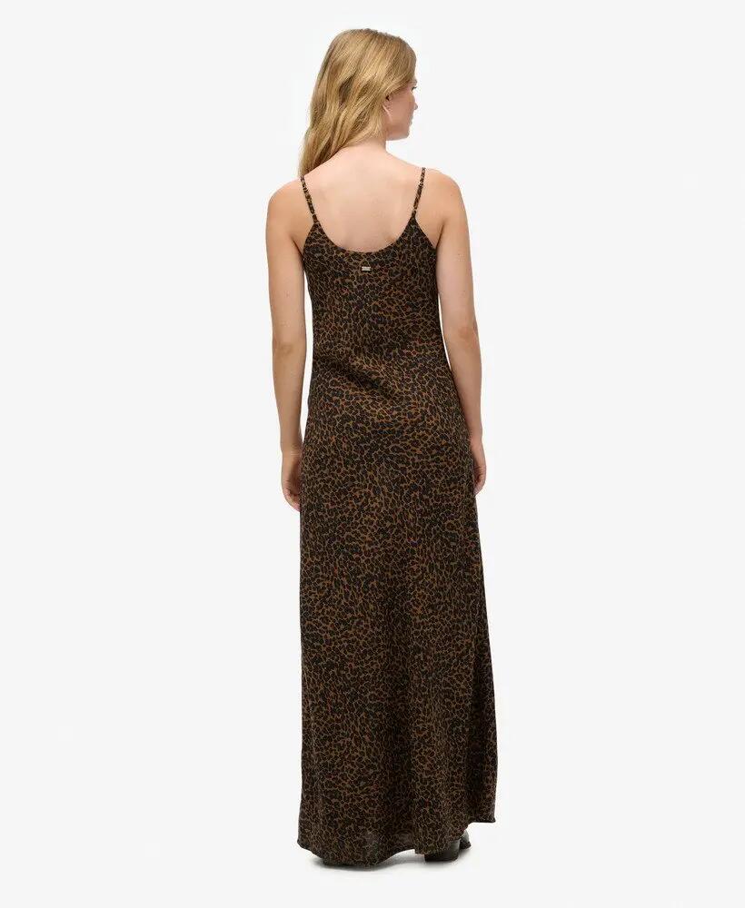 superdry Vestito lungo Bias Cut in viscosa Leona Leopard 4/6