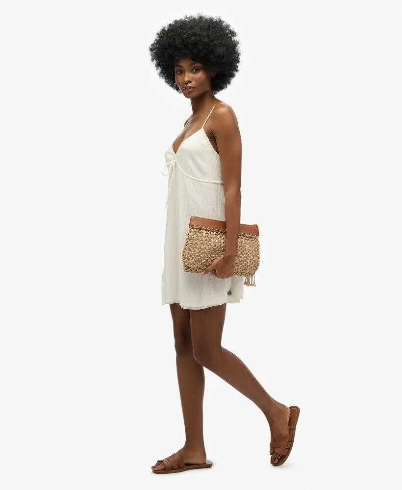 superdry Vestido mini cami em tecido texturado 5/7