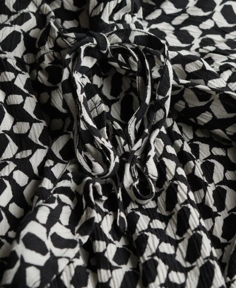 superdry Vestido curto envelope estampado em viscose 5/6