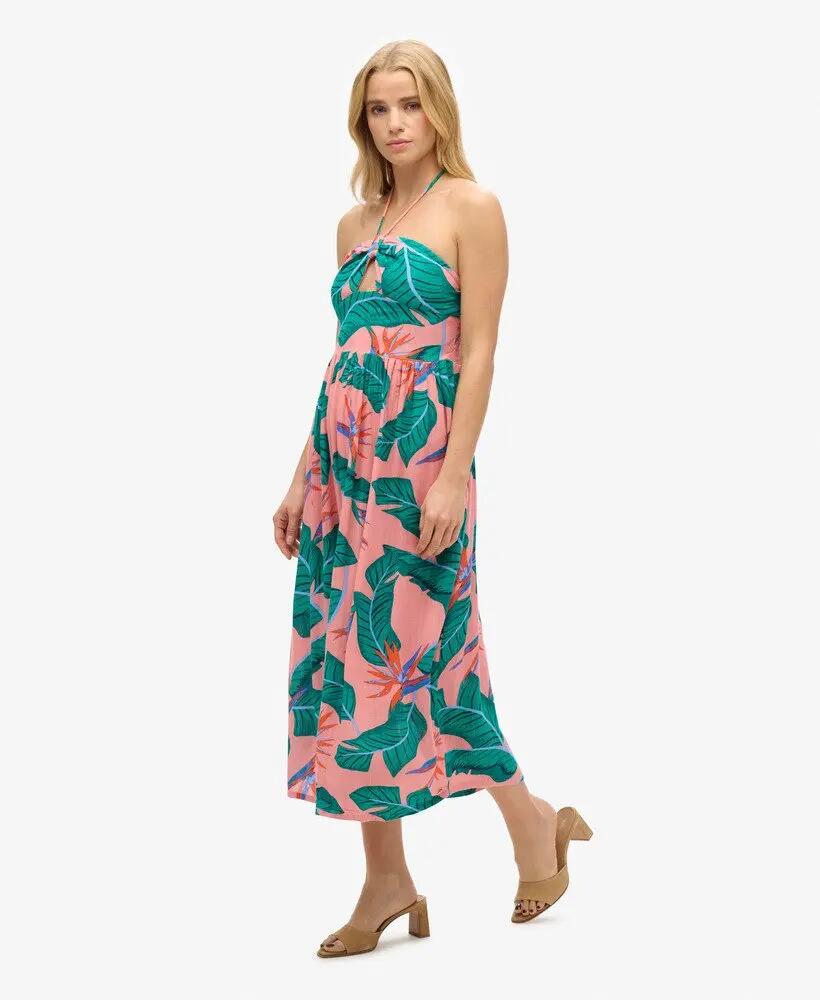 superdry Vestido midi Cut Out em viscose – Slim fit 3/5