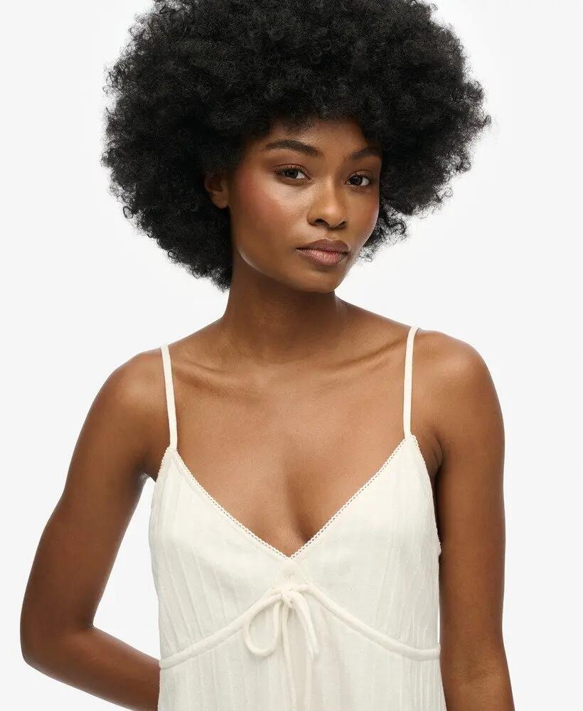 superdry Vestido mini cami em tecido texturado 3/7
