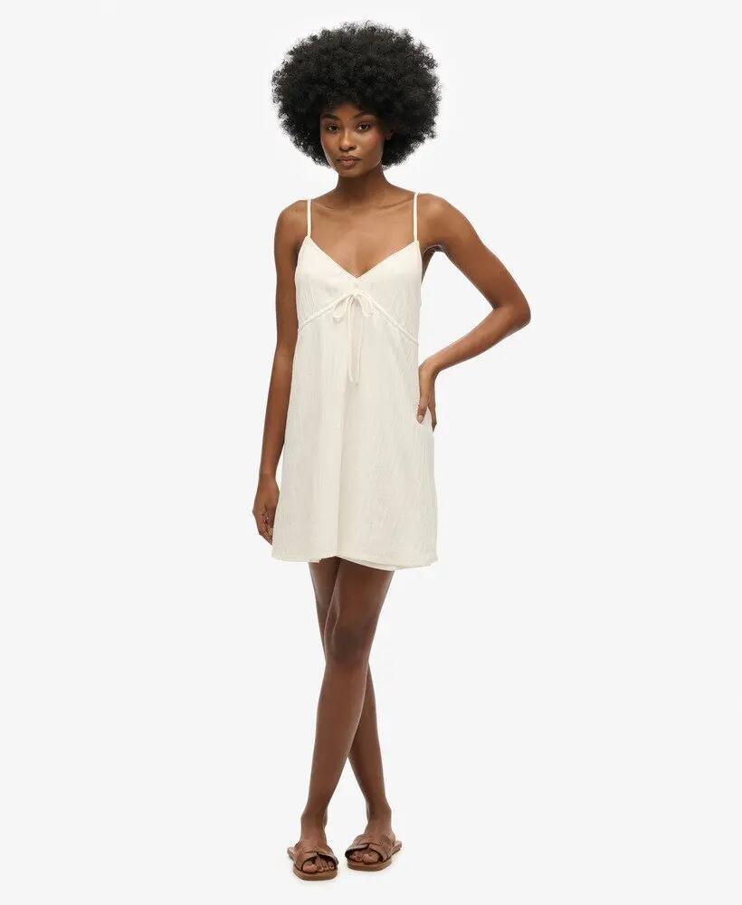 superdry Vestido mini cami em tecido texturado 2/7