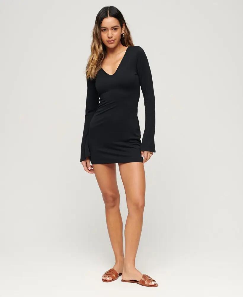 superdry Vestido mini bodycon com mangas evasé 4/4