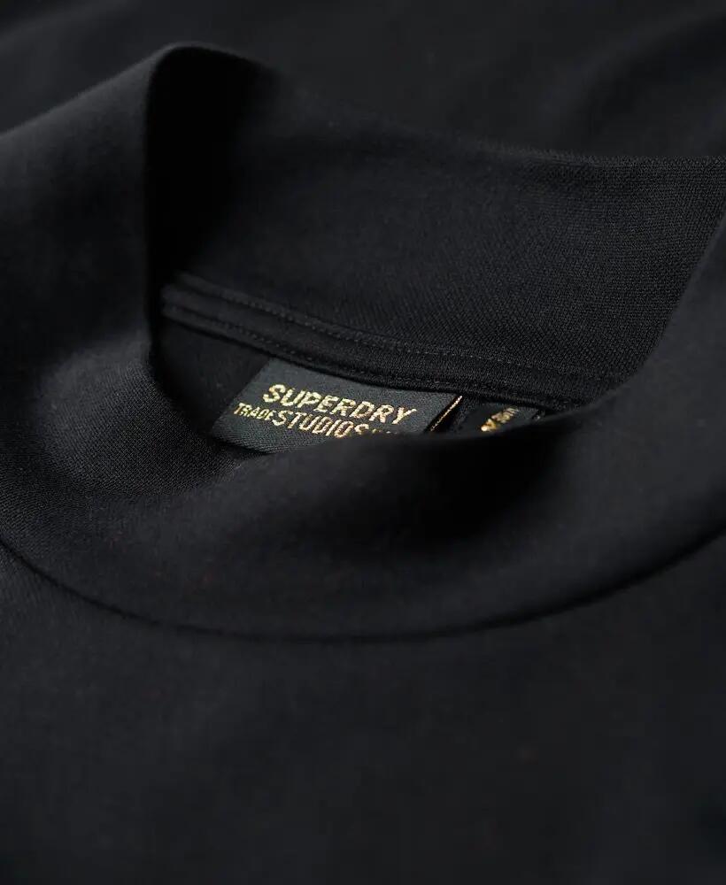 superdry Jersey mini-jurk met hoge hals en lange mouwen 3/5