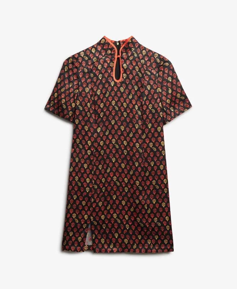 superdry Vestido curto Mandarin Jacquard em viscose 6/6