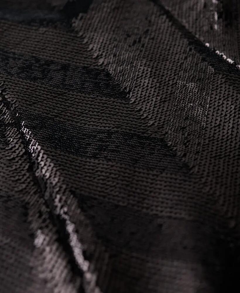 superdry Vestido midi Chevron Open Back com lantejoulas décor 7/7