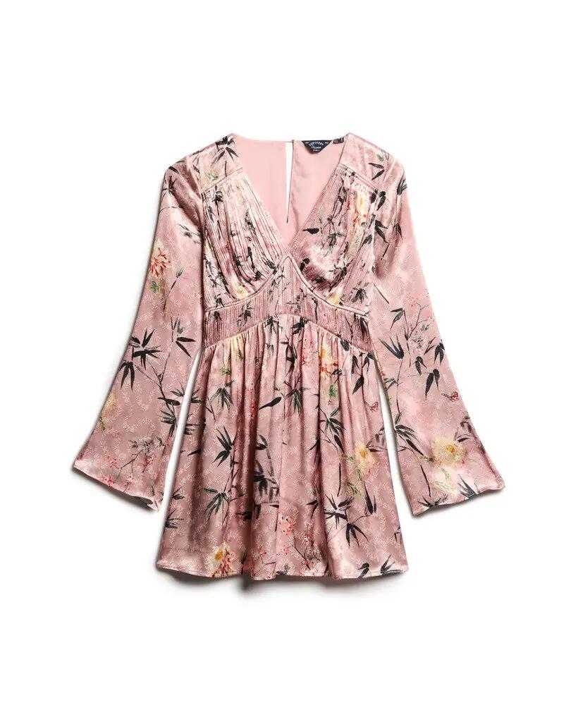superdry Jacquard mini-jurk met uitlopende mouwen 7/7