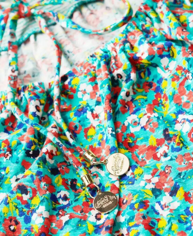 superdry Vestito lungo Smocked Cami in cotone con corpetto arricciato 5/7