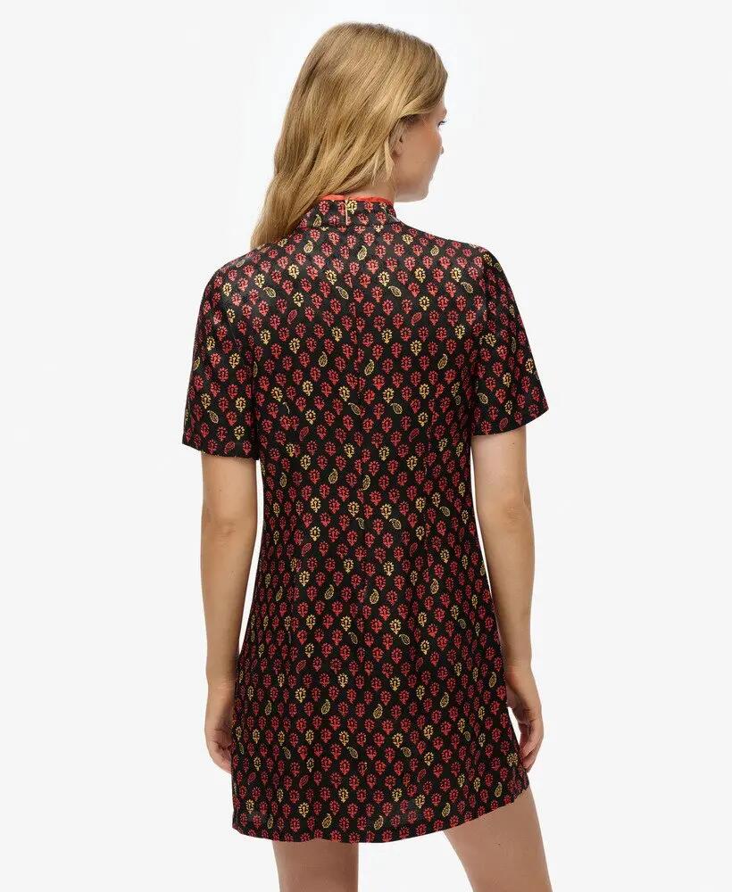 superdry Vestido curto Mandarin Jacquard em viscose 4/6