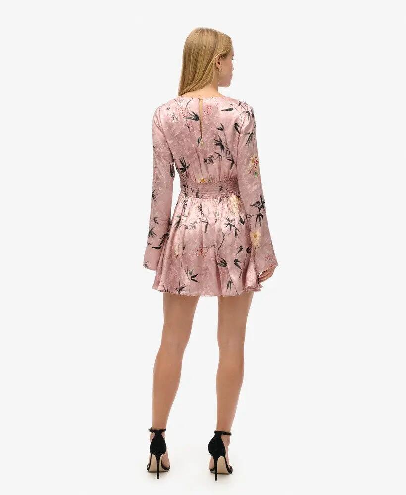 superdry Jacquard mini-jurk met uitlopende mouwen 5/7