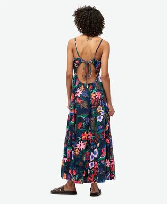 superdry Smocked Cami Maxi Dress in cotone – corpetto a smock