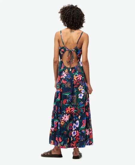 superdry Smocked Cami Maxi Dress in cotone – corpetto a smock