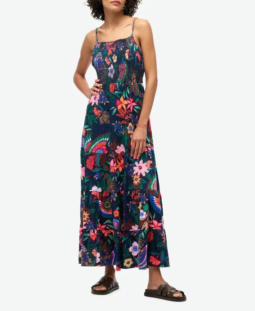 superdry Smocked Cami Maxi Dress in cotone – corpetto a smock 7/7