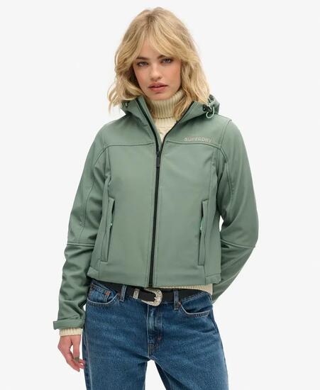 superdry Veste Soft Shell Trekker à capuche — coupe courte