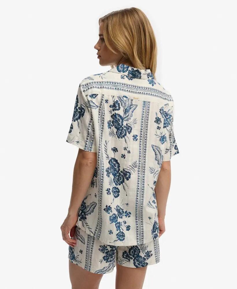 superdry Camisa de manga curta estampada Beach Jeane Floral Cream 5/5