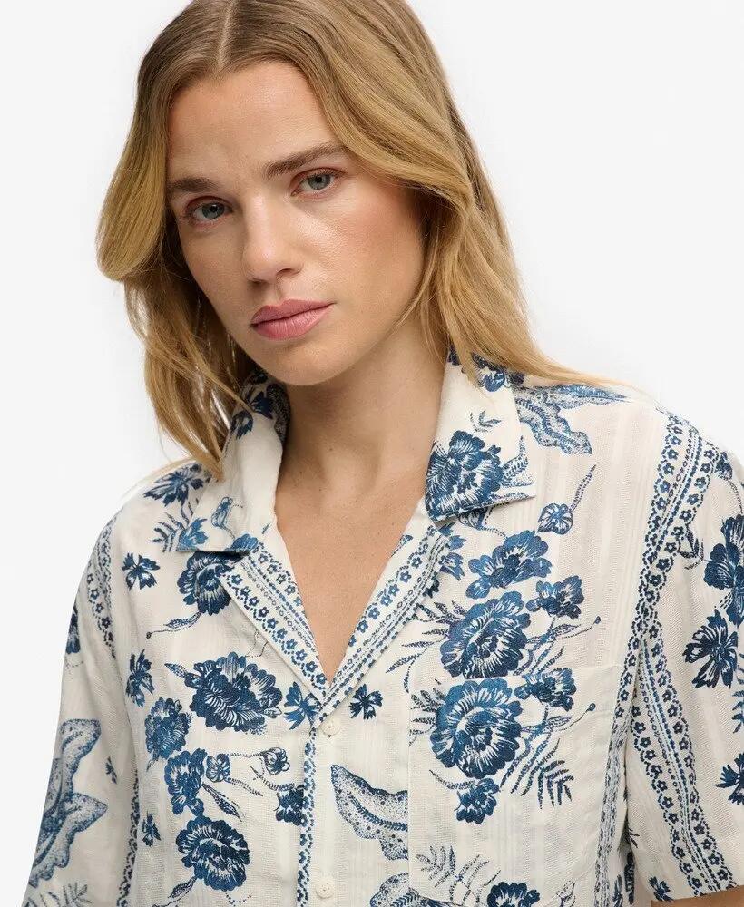superdry Camisa de manga curta estampada Beach Jeane Floral Cream 4/5