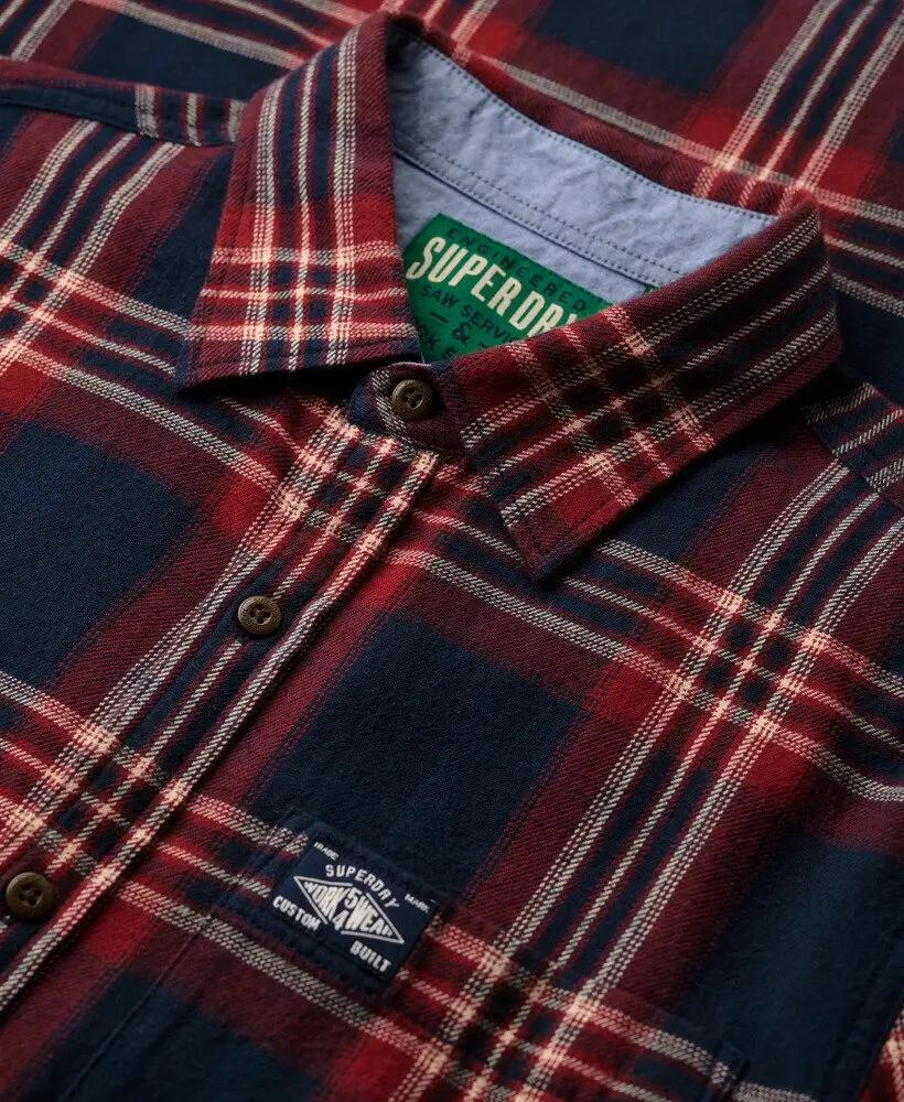 superdry Koszula Lumberjack z długim rękawem 100% bawełna - Michigan Check Navy 6/7