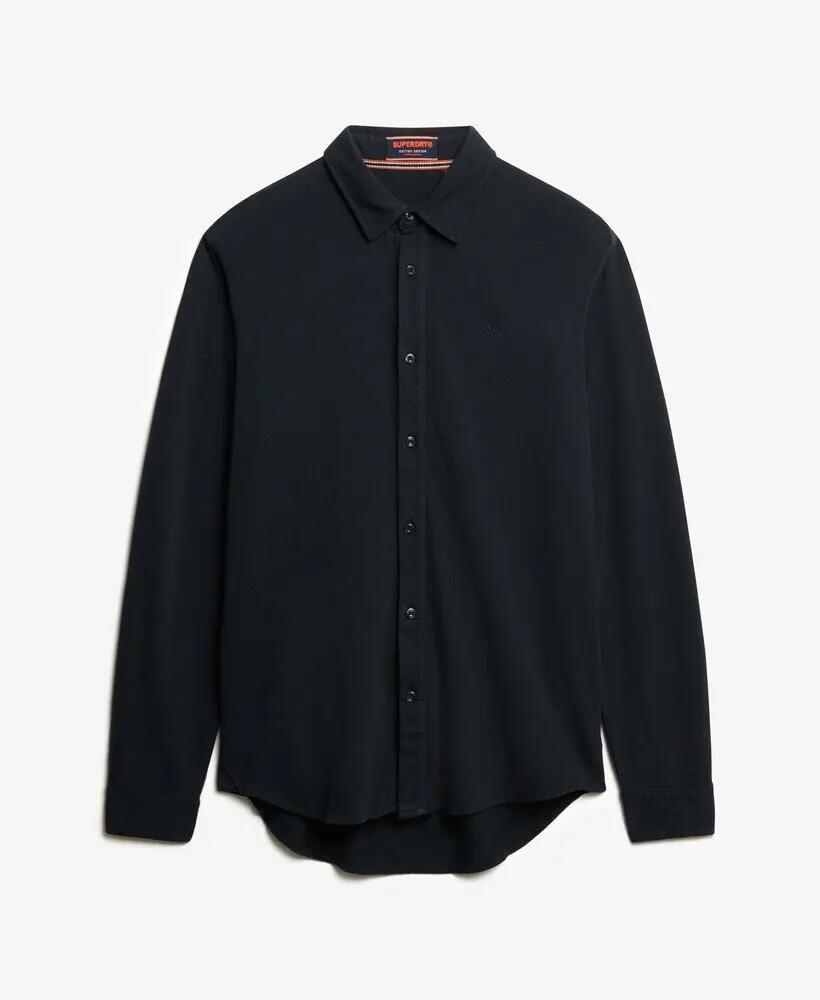 superdry Koszula Vintage Destroy Pique z długim rękawem bawełniana - ECLIPSE 6/6