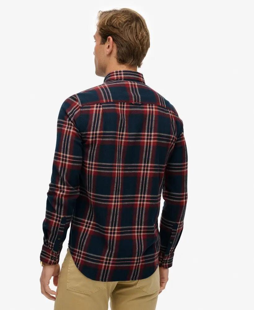 superdry Koszula Lumberjack z długim rękawem 100% bawełna - Michigan Check Navy 5/7